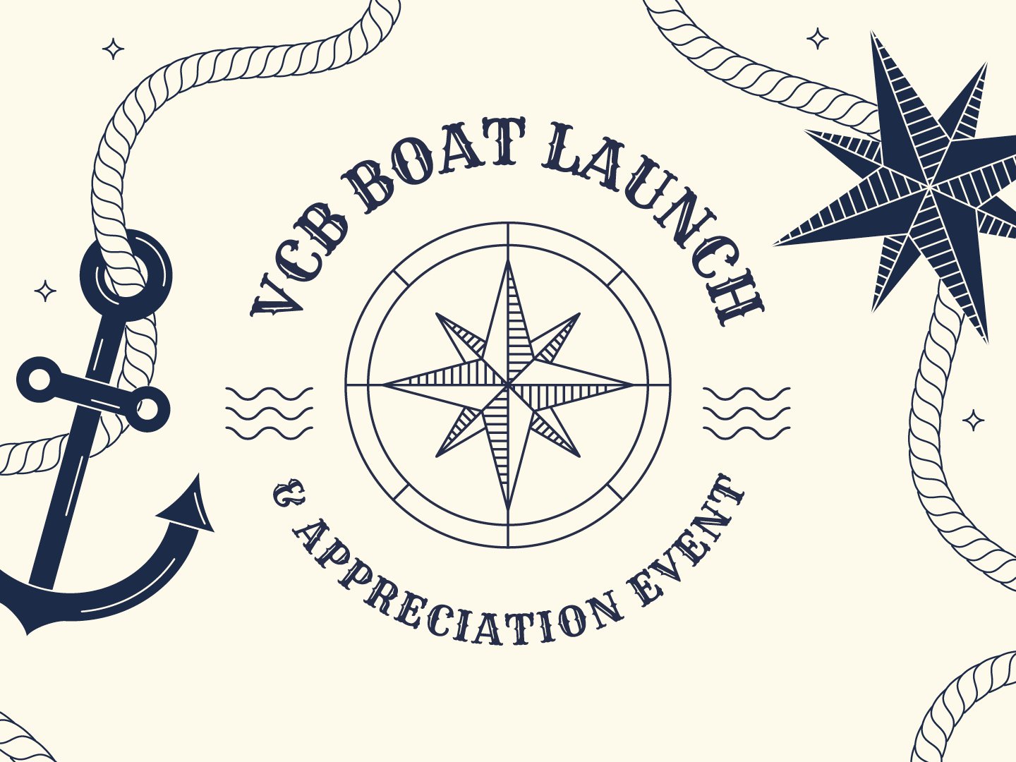 VCB Boat Launch and Appreciation Event Graphic
